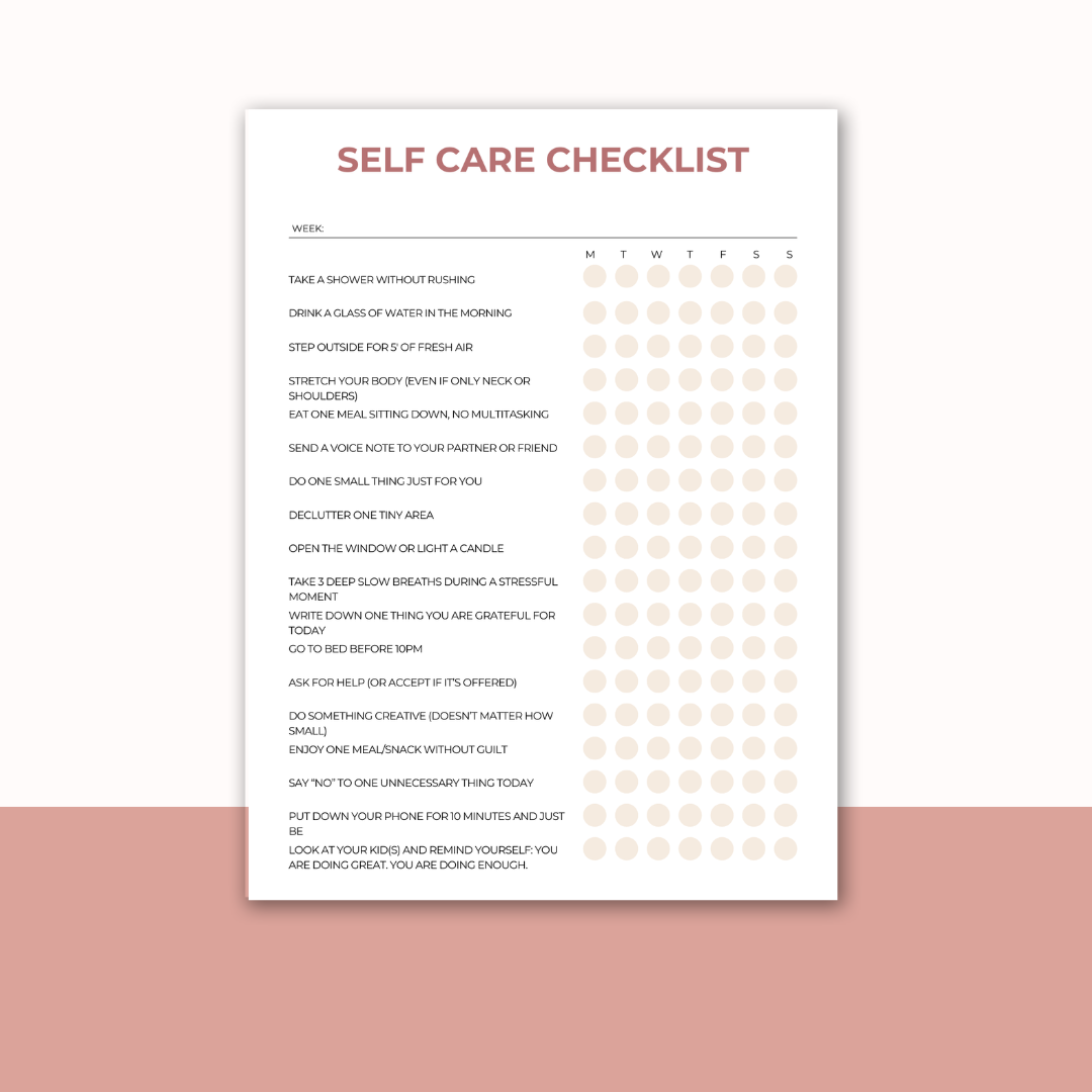 Weekly Self-Care Checklist