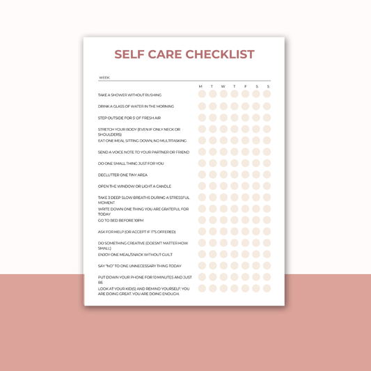 Weekly Self-Care Checklist