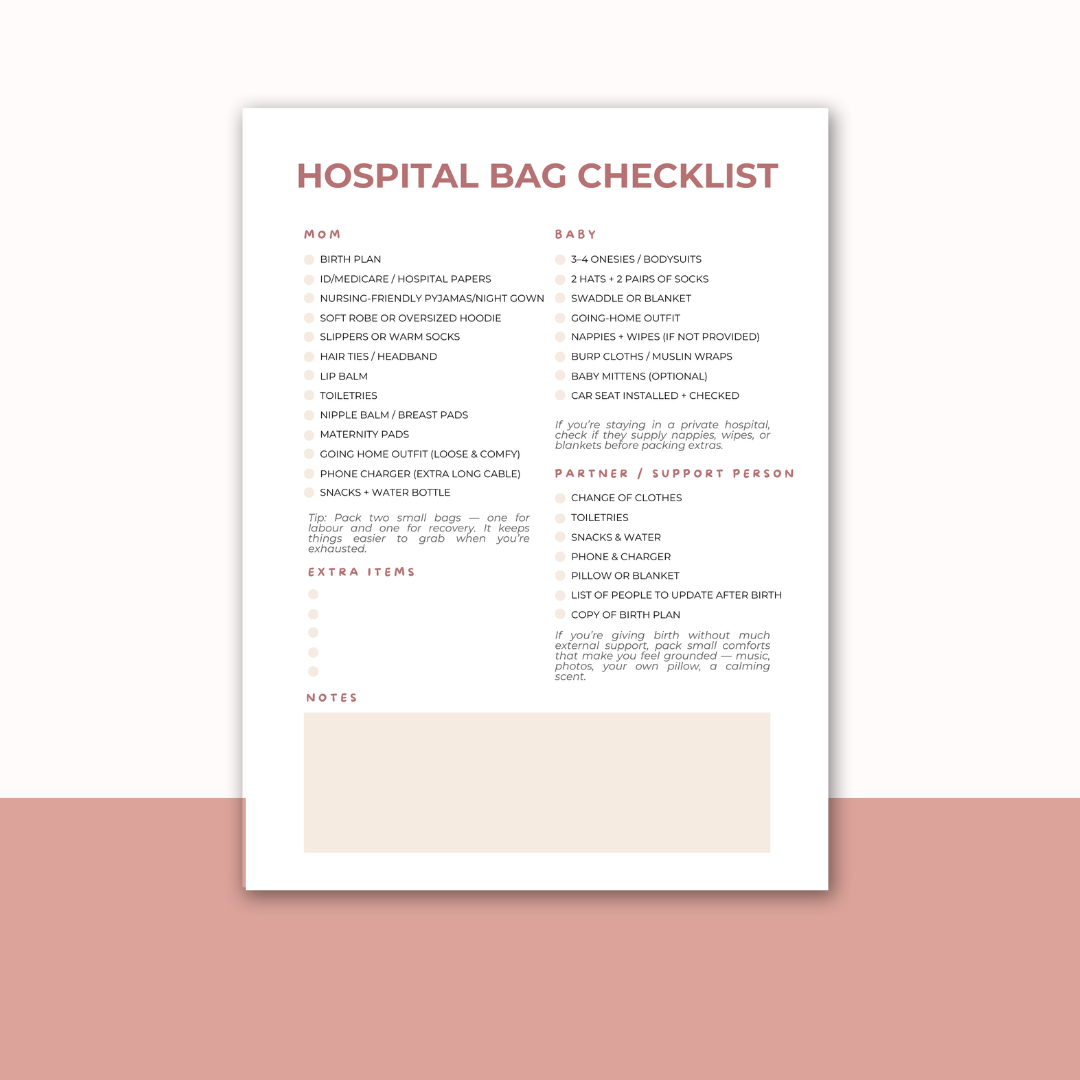 Hospital Bag Checklist