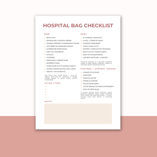 Hospital Bag Checklist